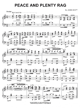 page one of Peace And Plenty Rag (Piano Solo)