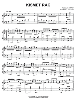 page one of Kismet Rag (Piano Solo)