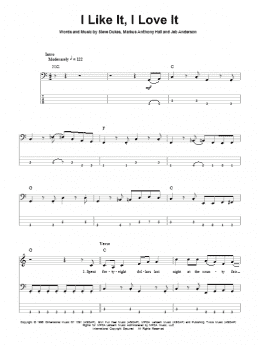 page one of I Like It, I Love It (Bass Guitar Tab)