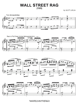 page one of Wall Street Rag (1909) (Piano Solo)