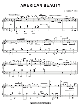 page one of American Beauty (Piano Solo)