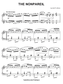 page one of The Nonpareil (Piano Solo)