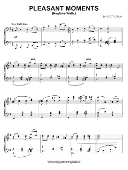 page one of Pleasant Moments (Ragtime Waltz) (Piano Solo)