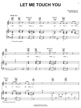 page one of Let Me Touch You (Piano, Vocal & Guitar Chords (Right-Hand Melody))