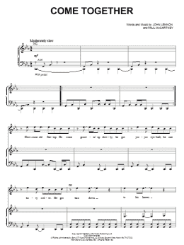 page one of Come Together (from Across The Universe) (Piano & Vocal)