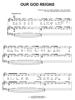 page one of Our God Reigns (Piano, Vocal & Guitar Chords (Right-Hand Melody))