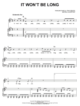 page one of It Won't Be Long (from Across The Universe) (Piano & Vocal)