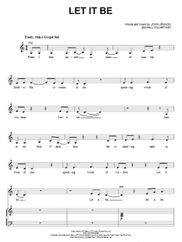 page one of Let It Be (from Across The Universe) (Piano & Vocal)