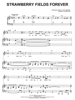 page one of Strawberry Fields Forever (from Across The Universe) (Piano & Vocal)