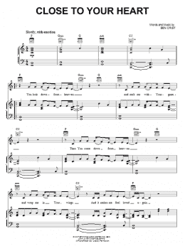 page one of Close To Your Heart (Piano, Vocal & Guitar Chords (Right-Hand Melody))
