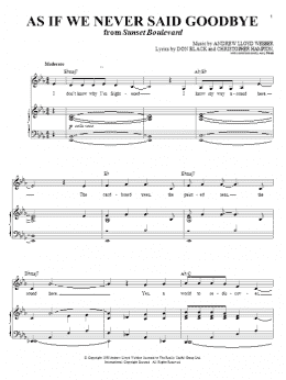 page one of As If We Never Said Goodbye (from Sunset Boulevard) (Piano & Vocal)