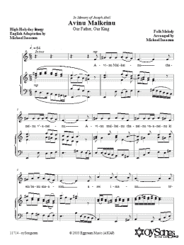 page one of Avinu Malkeinu (Piano Solo)