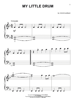 page one of My Little Drum (Beginning Piano Solo)