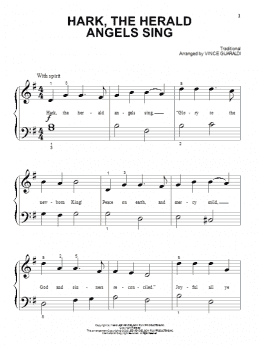 page one of Hark! The Herald Angels Sing (Beginning Piano Solo)