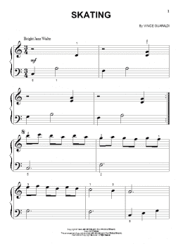 page one of Skating (Big Note Piano)