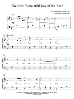 page one of The Most Wonderful Day Of The Year (Educational Piano)