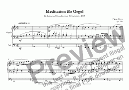 page one of Meditation for Organ, op. 24a