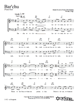 page one of Bar'chu (2-Part Choir)
