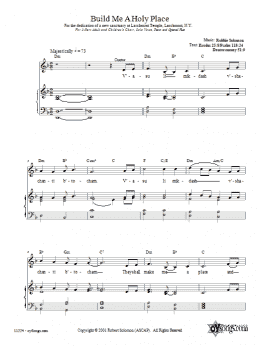 page one of Build Me a Holy Place (2-Part Choir)