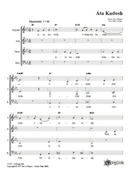 page one of Ata Kadosh (SATB Choir)