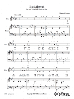 page one of Bat Mitzvah (SSA Choir)