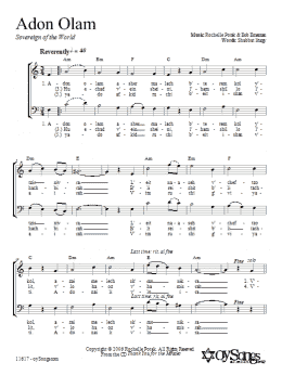 page one of Adon Olam (2-Part Choir)