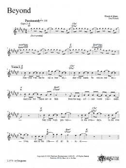 page one of Beyond (Lead Sheet / Fake Book)