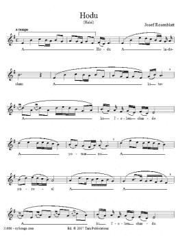 page one of Hodu (Halel) (Choir)
