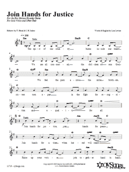 page one of Join Hands in Justice (3-Part Mixed Choir)