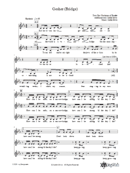 page one of Gesher (Bridge) (3-Part Mixed Choir)