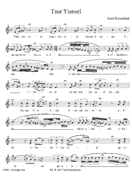 page one of Tsur Yisroel (Choir)