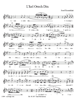 page one of L'kel Orech Din (Choir)