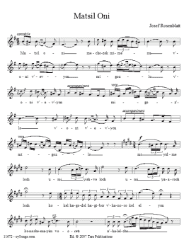 page one of Matsil Oni (Choir)