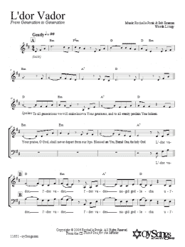 page one of L'dor Vador (2-Part Choir)