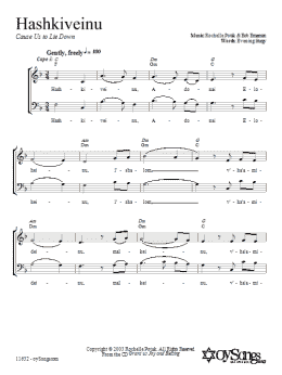 page one of Hashkiveinu (2-Part Choir)