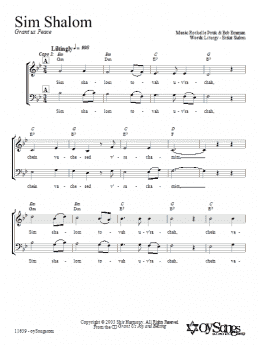 page one of Sim Shalom (2-Part Choir)