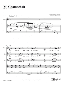 page one of Mi Chamocha (2-Part Choir)