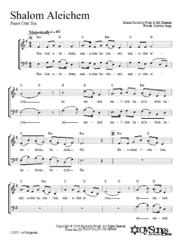 page one of Shalom Aleichem (2-Part Choir)