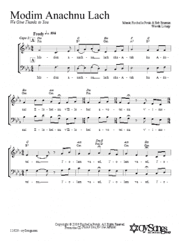 page one of Modim Anachnu Lach (2-Part Choir)