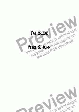 page one of I'm Blue