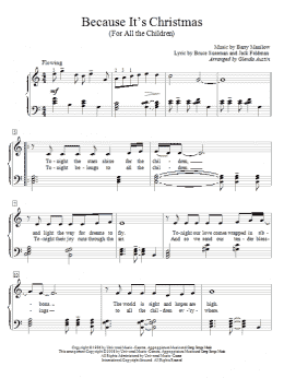 page one of Because It's Christmas (For All The Children) (Educational Piano)