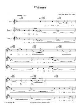 page one of V'shamru (Choir)