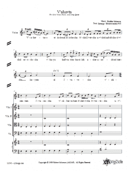 page one of V'ahavta (Choir)