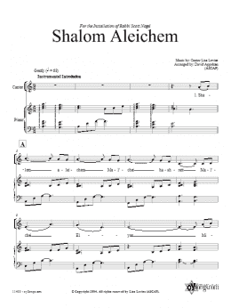 page one of Shalom Aleichem (SATB Choir)