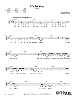 page one of It's In You (El Na) (Lead Sheet / Fake Book)