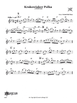 page one of Krakowiaker Polka (A Polish Tune) (Lead Sheet / Fake Book)