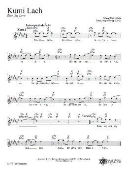 page one of Kumi Lach (Lead Sheet / Fake Book)