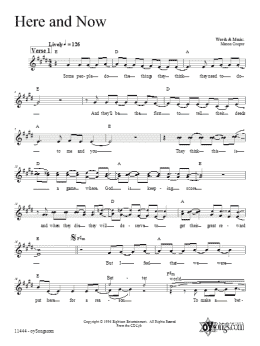page one of Here and Now (Lead Sheet / Fake Book)