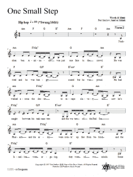page one of One Small Step (Lead Sheet / Fake Book)