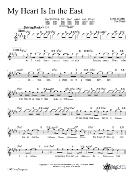 page one of My Heart Is In the East (Lead Sheet / Fake Book)